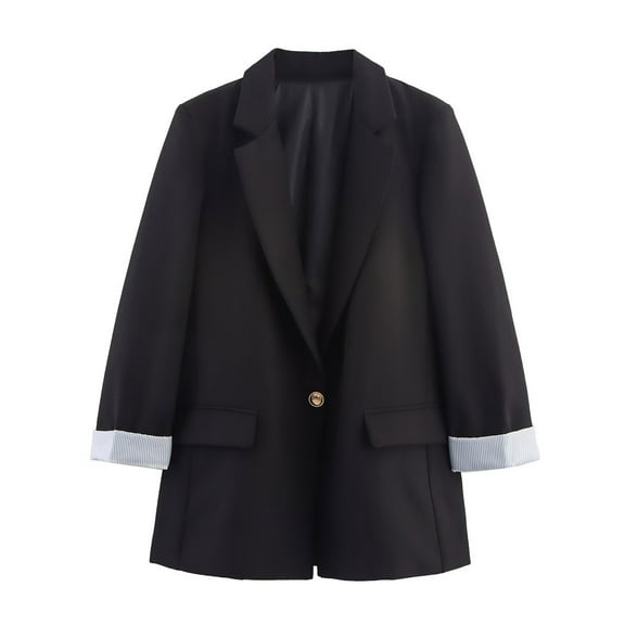 sususu Womens Blazers for Work,Plaid Shacket Women,Casual Fitted Jacket Tailored Comfort and Daily Outings with Modern Versatile Design - Black