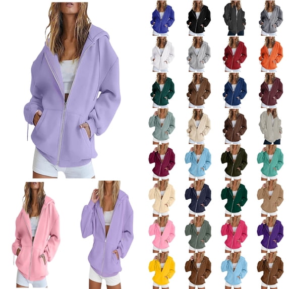 sususu Womens Cropped Zip Up Hoodie Lightweight Sweatshirt Casual Athletic Jacket M Black