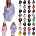 thumbnail image 1 of sususu Womens Oversized Hoodies Zip Up Pullover Sweatshirts Casual Fall Clothes XL GY2, 1 of 5