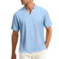 thumbnail image 1 of sususu Work Shirts for Men , Men Clothing , Men's Casual Everyday Comfort Lightweight Short Sleeve V-Neck Tee Breathable Loose Fit T-Shirt, 1 of 4