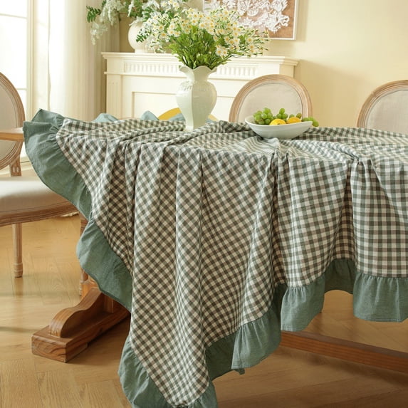 Green Tablecloth Pattern suxuMhao 1 Pc 40×55 Inch Green & White Gingham Checkered Tablecloth ...