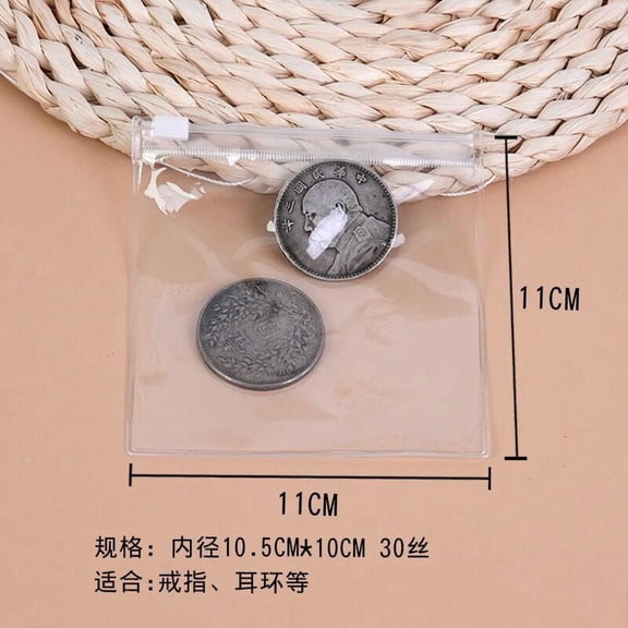 suxuMhao 10 Pcs 4.44.4 In Clear PVC SelfSealing Storage Bag, Ring Zipper Pouch, Reclosable Plastic Bags for Bracelets, Necklaces, Trinkets, Jewelry Gift Packaging and Accessories Organizer