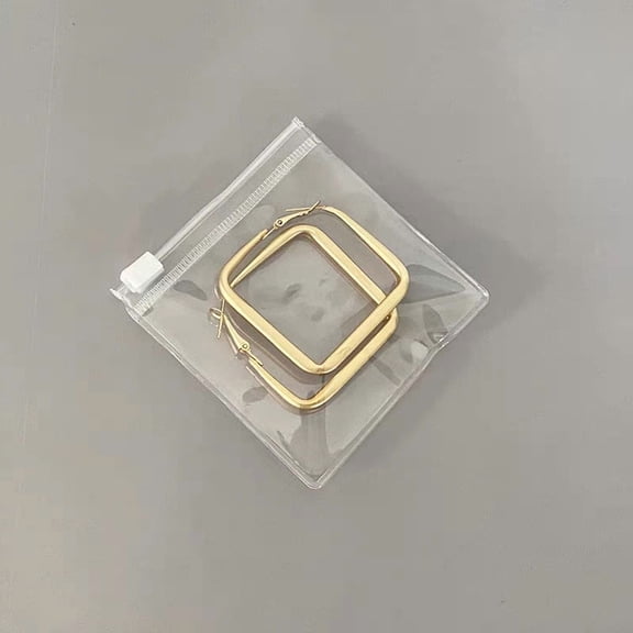 suxuMhao 10 Pcs 44 In Clear PVC SelfSealing Storage Bag, Ring Zipper Pouch, Reclosable Plastic Bags for Bracelets, Necklaces, Trinkets, Jewelry Gift Packaging and Accessories Organizer