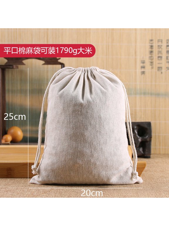 10 Pcs 810 Inch Beige Drawstring Pouch, cotton & linen Storage Bags, Food Grain Storage Sacks, Jewelry & Tableware Organizer Pouch, Candy Treat Gift Packaging for Favors, Household clothing