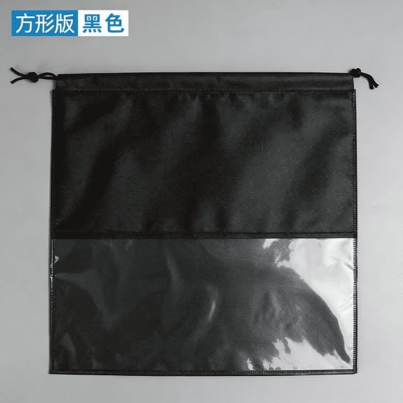 suxuMhao 10 Pcs Black & Clear Drawstring Storage Bag,19.719.7 Inch Visible Window Pouch, DustProof Organizer Sacks for Handbags, Shoes, Clothing, Books, Travel and Household Organization