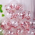 thumbnail image 1 of suxuMhao 12 Inch Glitter Balloons 100Pcs Clear Latex Balloons for Wedding Decor, Birthday Party, Outdoor Party, Round Inflatable Balloons for Arch Kit & Event Decoration, Red, 1 of 4
