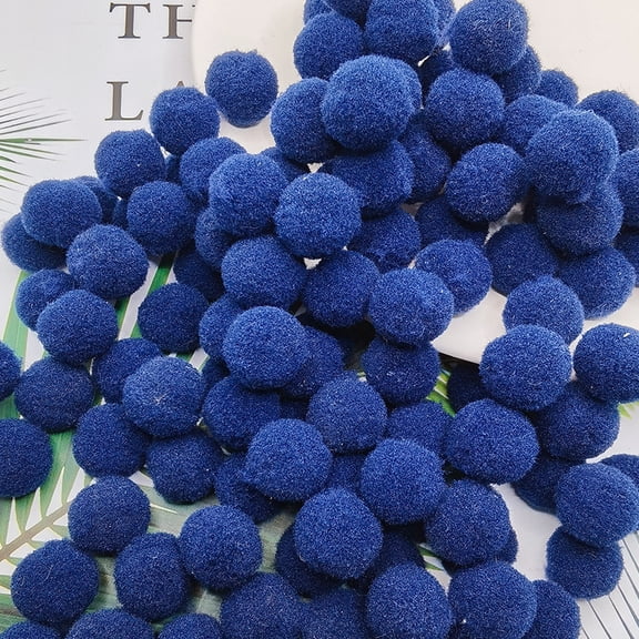 suxuMhao 400 Pcs 0.4Inch Blue Craft Pom Pom Balls, Soft Elastic Fuzzy Polyester Balls, Reusable DIY Craft Supplies for Decor, Christmas Ornament & Handmade Art Projects
