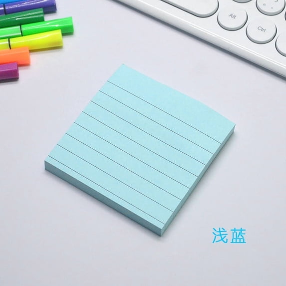 suxuMhao Adhesive Notes 3x3in Light Blue - 8 Packs Self-Stick Notes, 80 Sheets Per Pad Lined Sticky Memo, Annotation Tabs Reminder Tabs for Home Office, Total 640 Sheets Sticky Notes