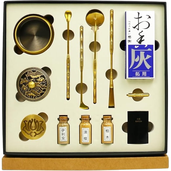 suxuMhao Agarwood Incense Burner Set (Brass Lotus Cover)-1 Set,Golden,Brass Incense Making Kit,Incense Making Kit, DIY Incense Making Kit,Burner Kit, Suitable for Incense Burners & Holders Category