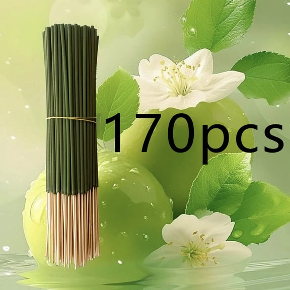 suxuMhao Apple Stick Incense - 170 Pcs 8.66IN Organic Incense Sticks, Natural Home Fragrance for Relaxation, Yoga & Meditation, Green Aromatherapy Incense for Calming Atmosphere