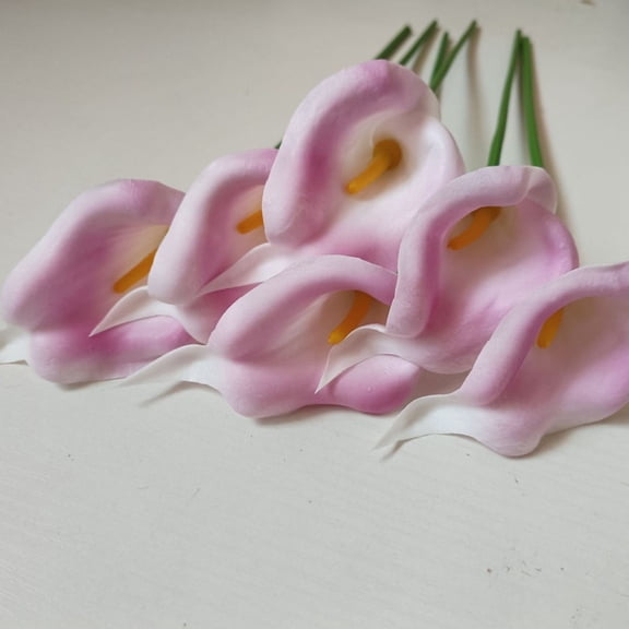 suxuMhao Artificial Calla Lilys-10 Pcs 13.8IN Purple Artificial Flowers,Ideal Home Decor,Artificial Flowers Bulk for Indoors,Decoration Flowers & Bulk Faux Flowers,Perfect for Indoor Decor