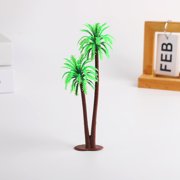 suxuMhao Artificial Coconut Trees,10 Pcs 5.7in Mini Fake Coconut Tree,Green+Brown,Scene Model Tree,Sand Table Model Tree, Faux Trees,Simulated Tree,Mini Coconut Tree for Home & Scene Decor,Style 3