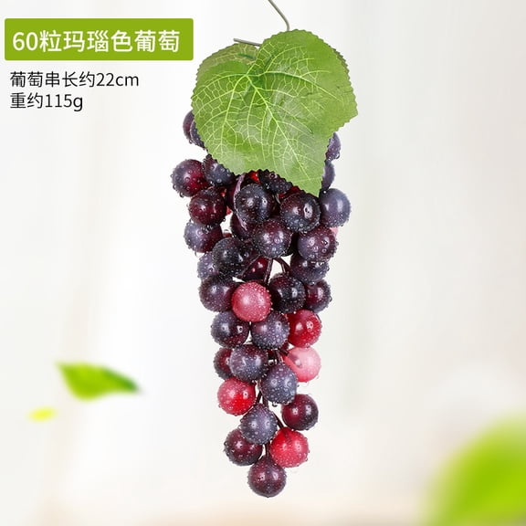 suxuMhao Artificial Grapes,3 Packs 8.66 IN Simulation Fruit,60-Grapes Bunch Fake Fruits,Faux Fruit for Home Decor,Artificial Fruits & Vegetables Decor Fruit for Holiday & Retail Display, Colorful