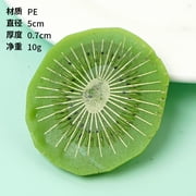 suxuMhao Artificial Kiwi Fruit Slices, 10 Pcs 2 0.27IN Green Fake Fruits, Decorative Fruits Slices PE Fruit Model Simulated Kiwi Fruit Slices, Artificial Fruits Slices for DIY Craft Decoration