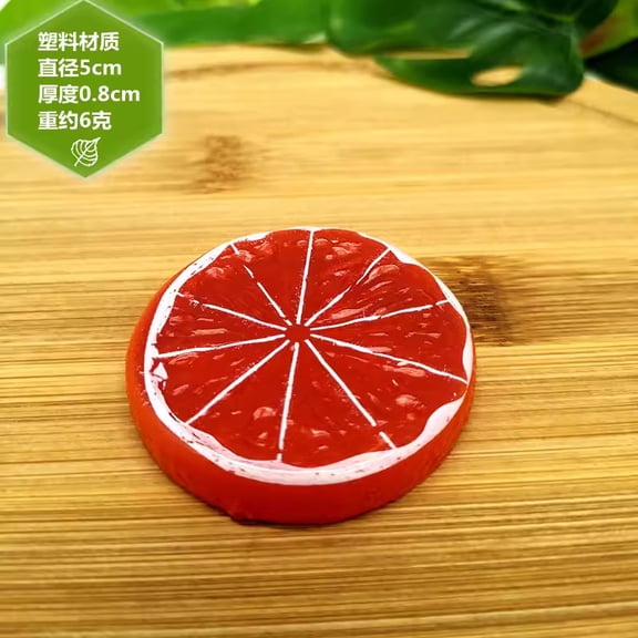 suxuMhao Artificial Lemon Slices, 10 Pcs 20.3IN Red Fake Fruits, Decorative Fruits Slices Plastic Fruit Model Simulated Lemon Slices, Artificial Fruits Slices for DIY Craft Decoration