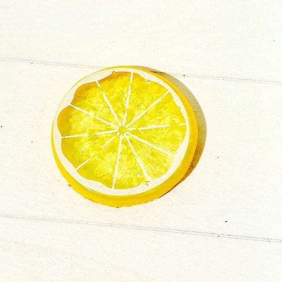 suxuMhao Artificial Lemon Slices, 10 Pcs 20.3IN Yellow Fake Fruits, Decorative Fruits Slices Plastic Fruit Model Simulated Lemon Slices, Artificial Fruits Slices for DIY Craft Decoration