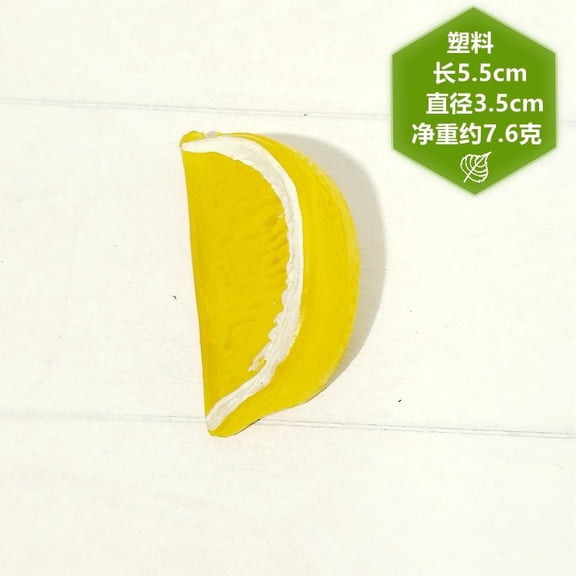 suxuMhao Artificial Lemon Slices, 10 Pcs 2.171.38IN Yellow Fake Fruits, Decorative Fruits Slices Plastic Fruit Model Simulated Lemon Slices, Artificial Fruits Slices for DIY Craft Decoration