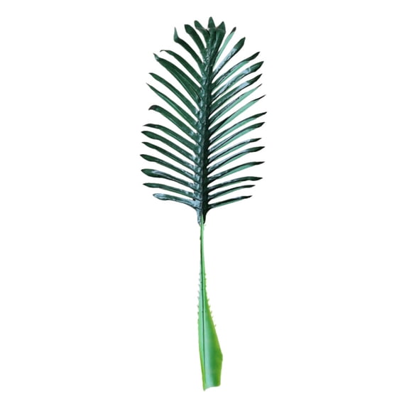 suxuMhao Artificial Plant Coconut Leaves, 6Pcs 15.7in Dark Green Faux Coconut Leaves, Plastic & Soft Rubber Coconut Palm Fronds, Imitation Coconut Leaves Wall Decor Leaves, For Home Decor