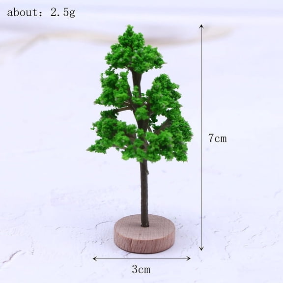 suxuMhao Artificial Trees, 10 Pcs 2.7*1.1in Fake Trees Faux Trees, Sand Table Model Tree Scene Model Tree Decor Trees Simulated Tree, Green+White+Pink Plastic Decor Realistic Trees for Home Decor