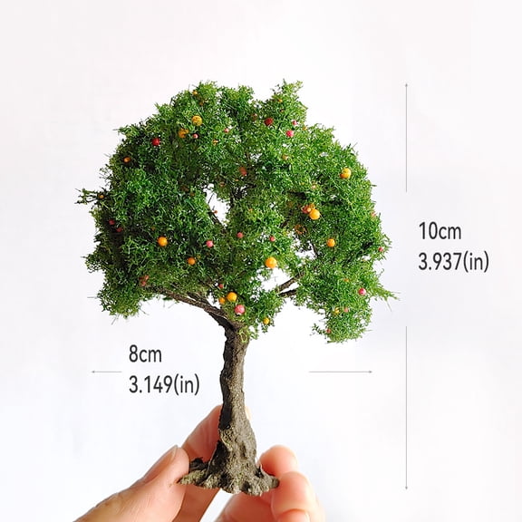 suxuMhao Artificial Trees, 2 Pcs Green Fake Trees Faux Trees, 4*3.1in Simulated Wire Tree Sand Table Model Tree Decor Trees Scene Model Tree, Realistic Faux Trees for Home Decor, Style 21