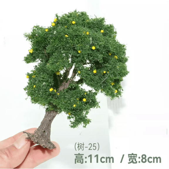 suxuMhao Artificial Trees, 2 Pcs Green Fake Trees Faux Trees, 4.3*3.1in Simulated Wire Tree Sand Table Model Tree Decor Trees Scene Model Tree, Realistic Faux Trees for Home Decor, Style 10