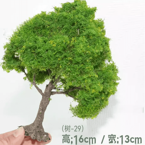 suxuMhao Artificial Trees, 2 Pcs Green Fake Trees Faux Trees, 6.3*5.1in Simulated Wire Tree Sand Table Model Tree Decor Trees Scene Model Tree, Realistic Faux Trees for Home Decor, Style 12