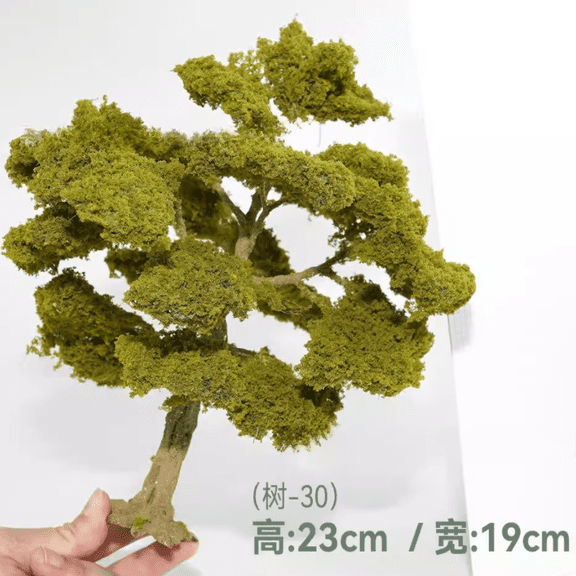 suxuMhao Artificial Trees, 2 Pcs Green Fake Trees Faux Trees, 9*7.4in Simulated Wire Tree Sand Table Model Tree Decor Trees Scene Model Tree, Realistic Faux Trees for Home Decor, Style 15