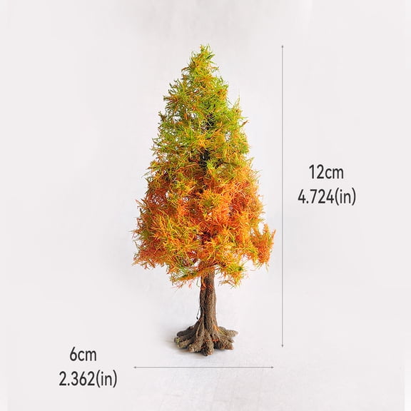 suxuMhao Artificial Trees, 2 Pcs Orange Fake Trees Faux Trees, 4.7*2.3in Simulated Wire Tree Sand Table Model Tree Decor Trees Scene Model Tree, Realistic Faux Trees for Home Decor, Style 24