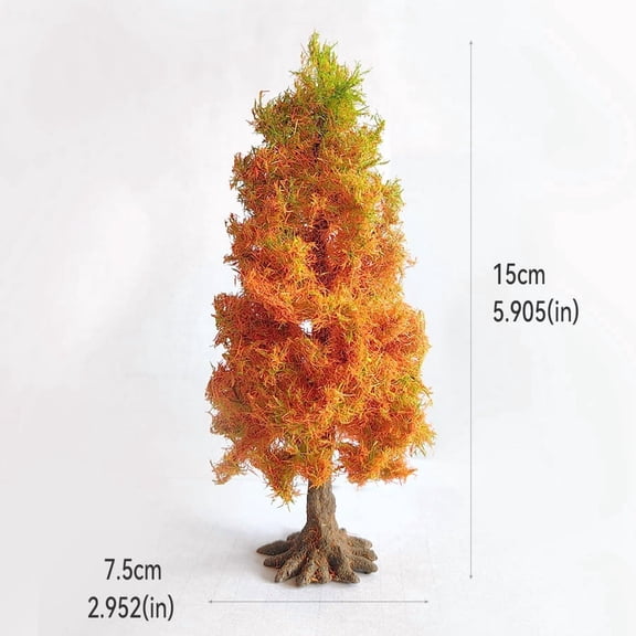 suxuMhao Artificial Trees, 2 Pcs Orange Fake Trees Faux Trees, 5.9*2.9in Simulated Wire Tree Sand Table Model Tree Decor Trees Scene Model Tree, Realistic Faux Trees for Home Decor, Style 23