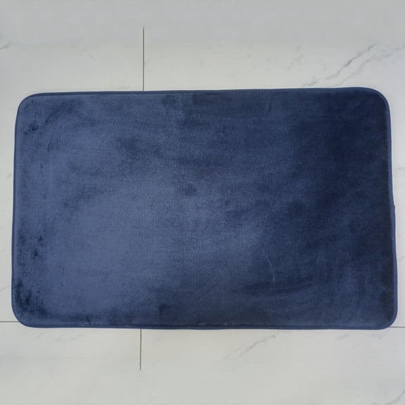 suxuMhao Bath Rugs, Dark blue Memory Foam Bath Mat, Non Slip & Water Absorbent Bathroom Floor Rug, Soft Cushioned Mat, 15.723.6 Inch, 1 Pack Washable Decorative Mat for Home Bathroom Daily Use