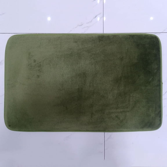 suxuMhao Bath Rugs, Dark green Memory Foam Bath Mat, Non Slip & Water Absorbent Bathroom Floor Rug, Soft Cushioned Mat, 23.635.4 Inch, 1 Pack Washable Decorative Mat for Home Bathroom Daily Use