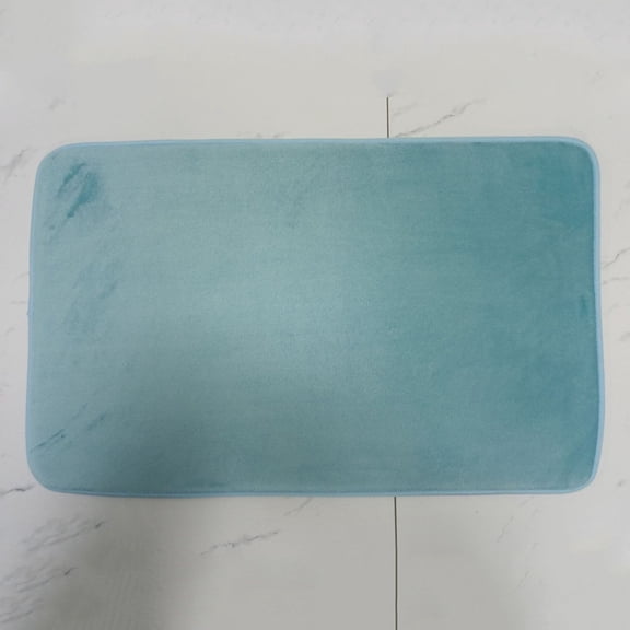 suxuMhao Bath Rugs, Light blue Memory Foam Bath Mat, Non Slip & Water Absorbent Bathroom Floor Rug, Soft Cushioned Mat, 23.635.4 Inch, 1 Pack Washable Decorative Mat for Home Bathroom Daily Use