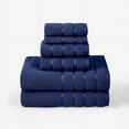 thumbnail image 1 of suxuMhao Bath Towels Set of 6-Dark Blue Cotton Soft Bath Towels Set,2 Square towel,2 Towels, 2 Bath Towels,Water absorption,quick drying,Premium Cotton Bath Towel Set for Bathroom,hotel& beauty salon, 1 of 4