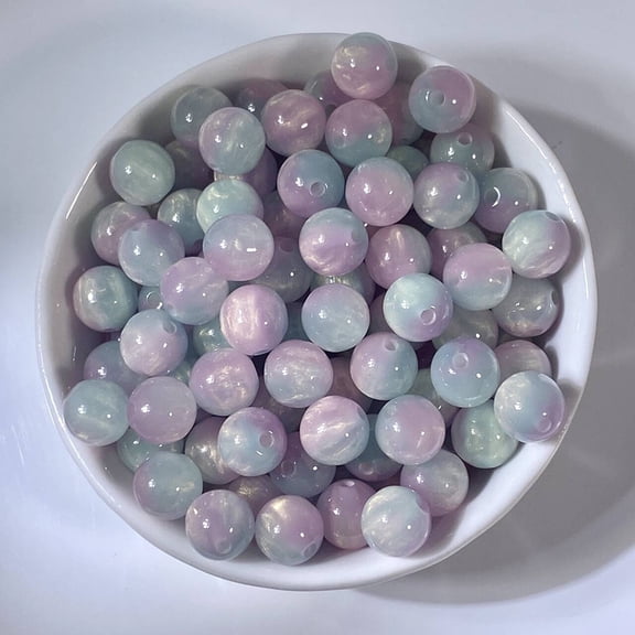 suxuMhao Beads - 100 Pcs Friendship Bracelet Beads, Bracelet Making Kit with Light Purple & Gray Large Hole Beads, Bead Set for DIY Crafts, 0.31IN Diameter, Suitable for Bracelet Creation Projects