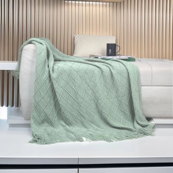 suxuMhao Bed Blankets - 1 Piece 5070in Soft Throw Blanket, Solid Color Design Couch Blanket & Air Conditioning Blanket, Cozy Fall Throw Blanket for Home Comfort, Light Green