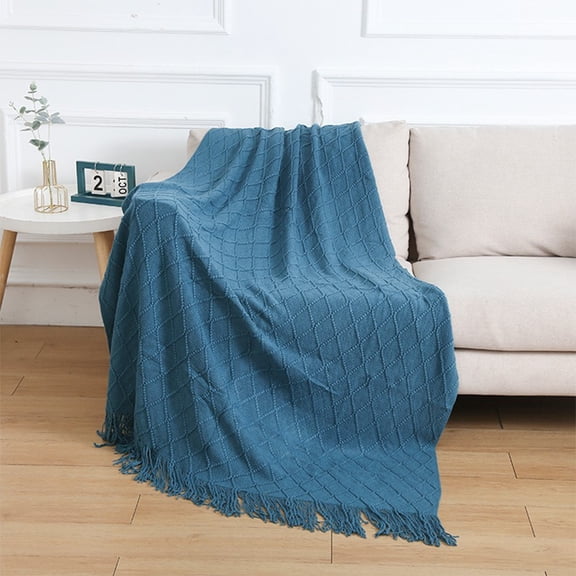 suxuMhao Bed Blankets - 1 Piece 5070in Soft Throw Blanket, Solid Color Design Couch Blanket & Air Conditioning Blanket, Cozy Fall Throw Blanket for Home Comfort, Blue