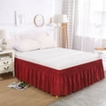 thumbnail image 1 of suxuMhao Bed Skirts - 15in Drop Dust Ruffle, Fits King Bed 78*80in, King Bed Skirts,Soft polyester Bed Skirt, Easy Install Bed Skirt for Bedroom, 1 Piece Red bed skirt for Home, 1 of 4