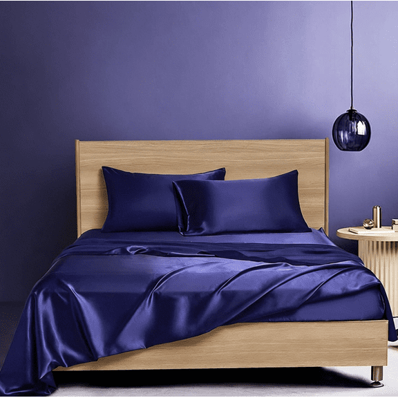 suxuMhao Bedding Sets Queen, 4-Piece Comfort Sets Queen Size with 1 Flat Sheet (90102 in), 1 Fitted Sheet (6080+14 in) & 2 Pillowcases (2030 in), Bed Comforter Set, Purple