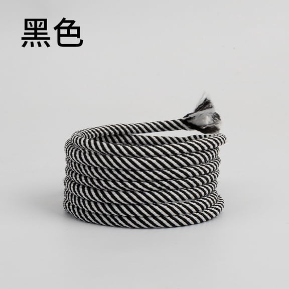 suxuMhao Black & White Braided Cord Braided Drawstring Cord Colorful Striped Braided Rope Craft Rope 5mm Thick 16.4 Yards Durable Polyester Braided Rope for DIY Craft Making 1 Roll