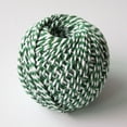 thumbnail image 1 of suxuMhao Braided Cotton Rope, 2.47oz/93yd, Green + White, 1 Roll Soft Cotton Twine, DIY Rope for Crafts, Thin Cotton String & Decorative Rope for Home Decoration and DIY Projects, 1 of 4