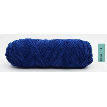 suxuMhao Chenille Yarn, , Premium Chenille Fiber, Ultra-Soft & Fluffy, Ideal for Knitting/Crocheting Plush Toys, Blankets, Pillows, Crafts, Easy to Handle & Durable,dark biue