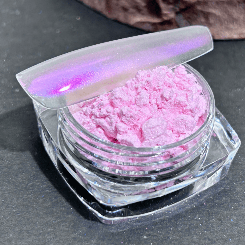 suxuMhao Chrome Nail Powder, Decoration, 1 Piece 10g Pink, Aurora Nail Powder, Iridescent Nail Powder, Holographic Nail Powder, Pearl Nail Powder, Shimmer Chrome,Easy to Apply