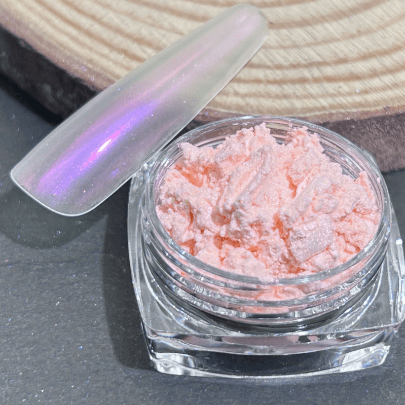 suxuMhao Chrome Nail Powder, Decoration, 1 Piece 50g Light Pink, Aurora Nail Powder, Iridescent Nail Powder, Holographic Nail Powder, Pearl Nail Powder, Shimmer Chrome,Easy to Apply