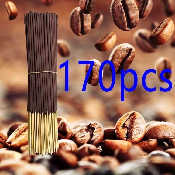 suxuMhao Coffee Scented Stick Incense - 170 Pcs 8.66IN Organic Incense Sticks, Natural Home Fragrance for Relaxation, Yoga & Meditation, Dark Brown Aromatherapy Incense for Calming Atmosphere