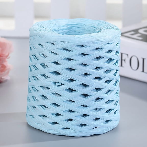 suxuMhao Colored Rope - 3.15IN3.54IN, 2 Rolls Lafite Paper Rope, Premium Craft Rope for Crafts, Baking Packaging with Rope,Flexible Craft Cord for DIY Decor & Handmade Projects (Light Blue)