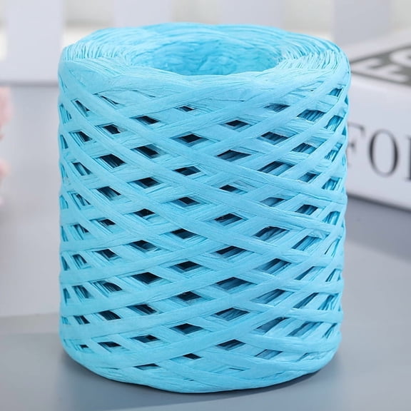 suxuMhao Colored Rope - 3.15IN3.54IN, 2 Rolls Lafite Paper Rope, Premium Craft Rope for Crafts, Baking Packaging with Rope,Flexible Craft Cord for DIY Decor & Handmade Projects (Blue)