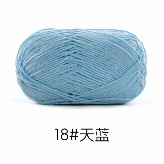 suxuMhao Combed Milk Cotton,Medium Thick Yarn - 35g1 Roll,Soft and Skin-Friendly,Ideal for Knitting Clothes,Handicrafts and Blankets​,Can weave numerous projects,suitable for beginners,blue