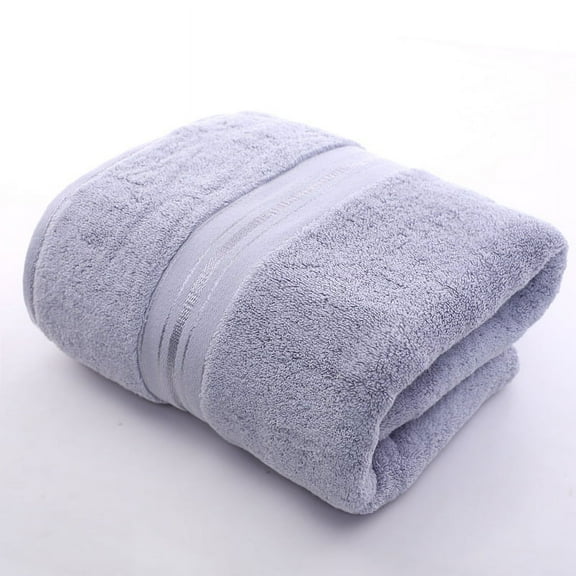 suxuMhao Cotton Silk satin Bath Towel Set of 2 -Grey, 31.50x62.99in(80x160cm)-Soft, durable,Gentle, comfortable,Quick-Drying Cotton Towels with High Water Uptake for Home ,hotel &Gym Use