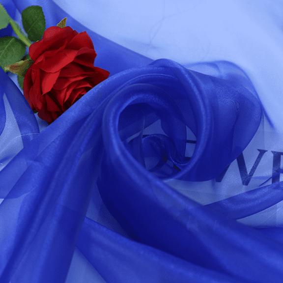 suxuMhao Dark Blue Organza Sewing Fabric, 3959 Inches 1 Piece, Material for Sewing, Quilting Supplies, Soft & Thin Fabric, Essential Sewing Supplies, for DIY Crafting Projects, Style 24
