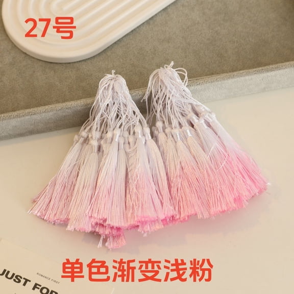 suxuMhao Decoration 50 Pack 3in White & Pink Tassels, Mini Ombre Craft Tassels, Lantern Hanging Decoration Tassel, DIY Tassels for Art Craft Project, Bookmark Ornament Making Supplies